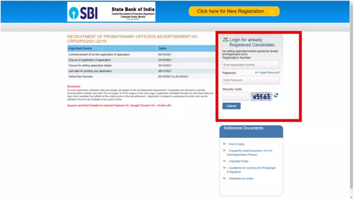 Apply for SBI Job